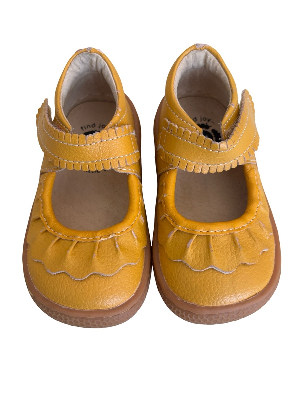 Livie & Luca Leather Mary Jane Shoes Size 4 Infant FALL Yellow Gold